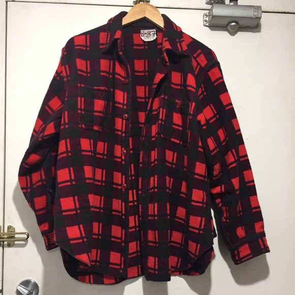 VINTAGE CHAMPION FLANNEL PLAID SHIRTS SIZE 15 - Picture 2 of 7